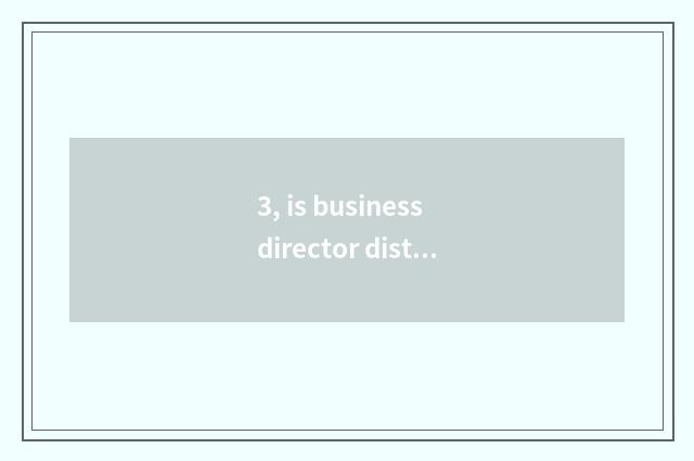 3, is business director distinguished with the director?