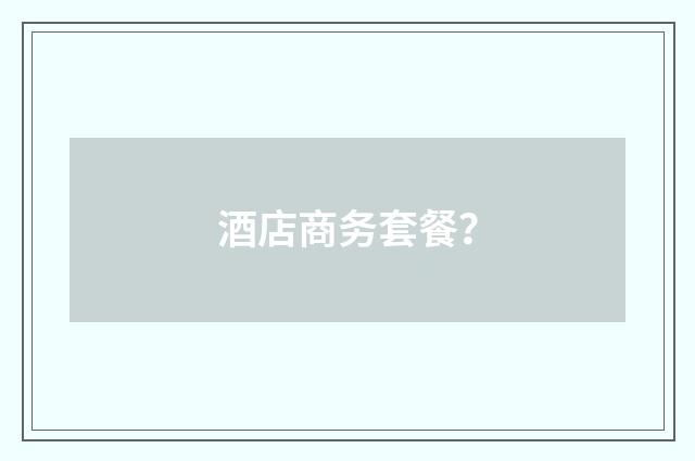 酒店商务套餐？