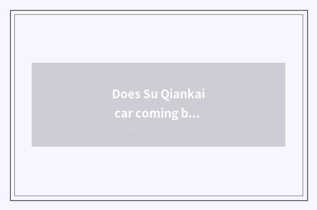 Does Su Qiankai car coming back sell limited company introduction?