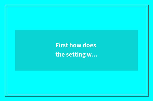 First how does the setting watch newest news?