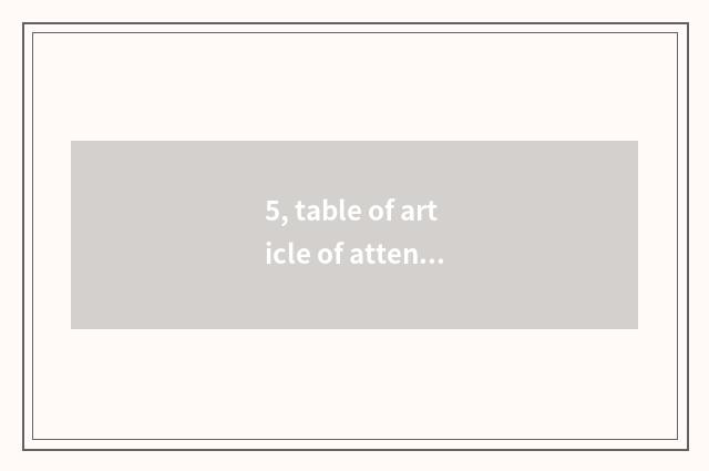 5, table of article of attention student mental health?