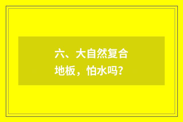 六、大自然复合地板，怕水吗？