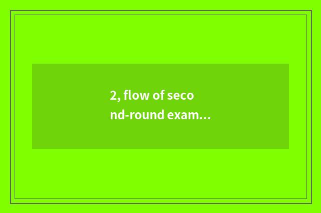2, flow of second-round exam of graduate student of college of southwest finance