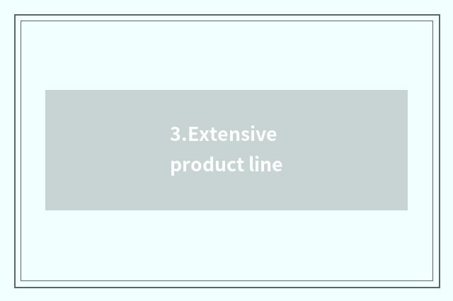 3.Extensive product line