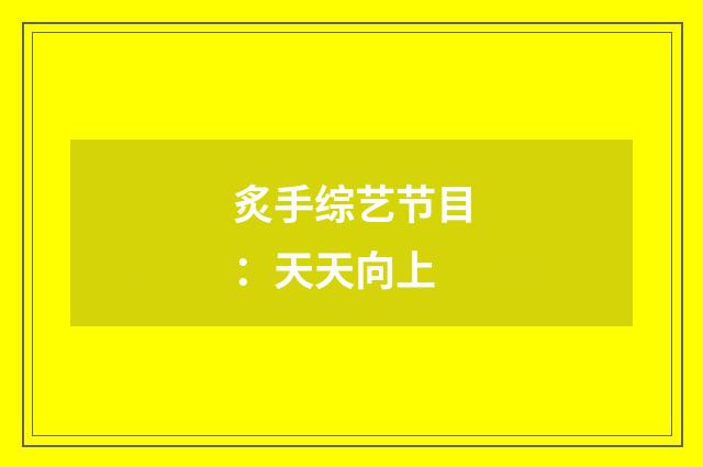 炙手综艺节目：天天向上