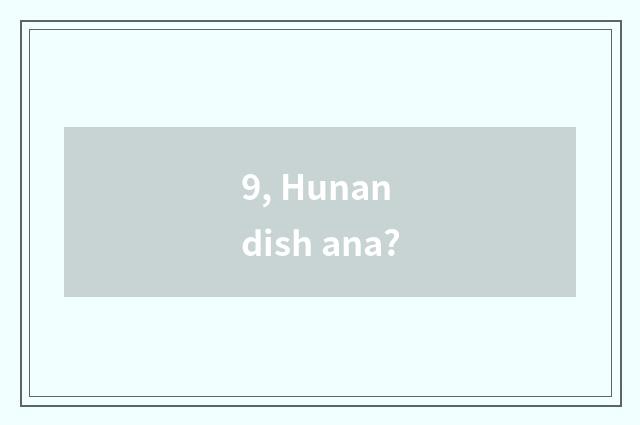 9, Hunan dish ana?