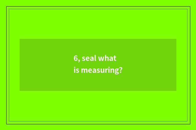 6, seal what is measuring?