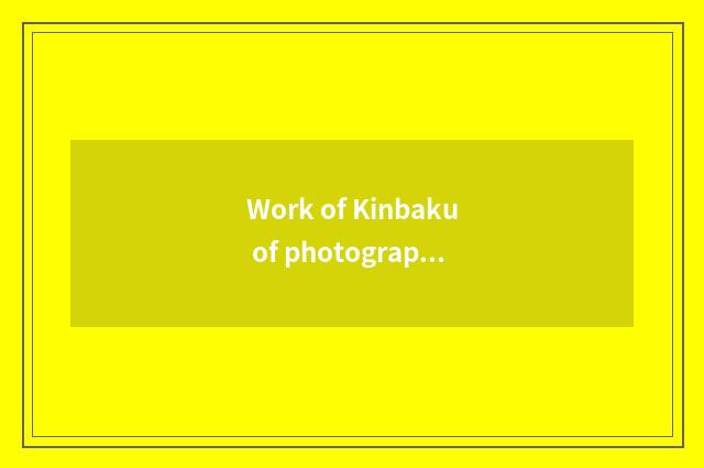 Work of Kinbaku of photography Great Master?