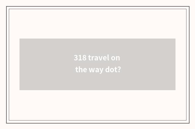 318 travel on the way dot?