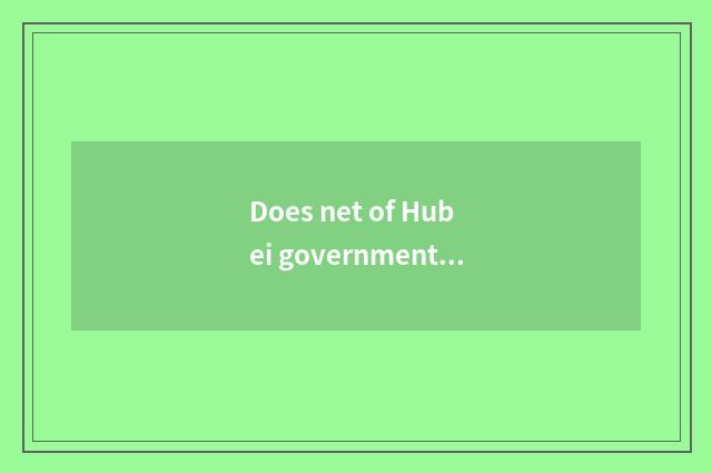 Does net of Hubei government affairs conduct technological process on social sec