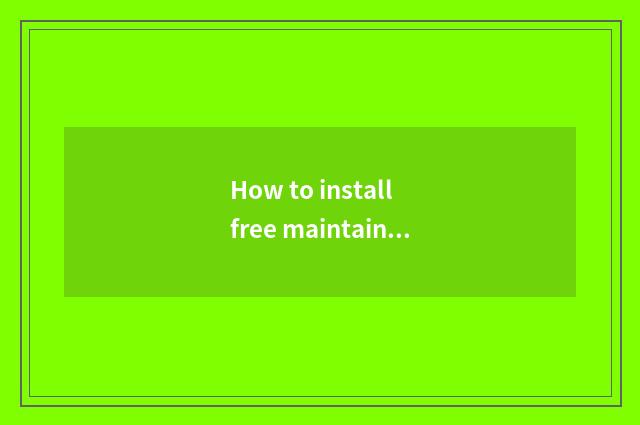 How to install free maintain a warehouse show?