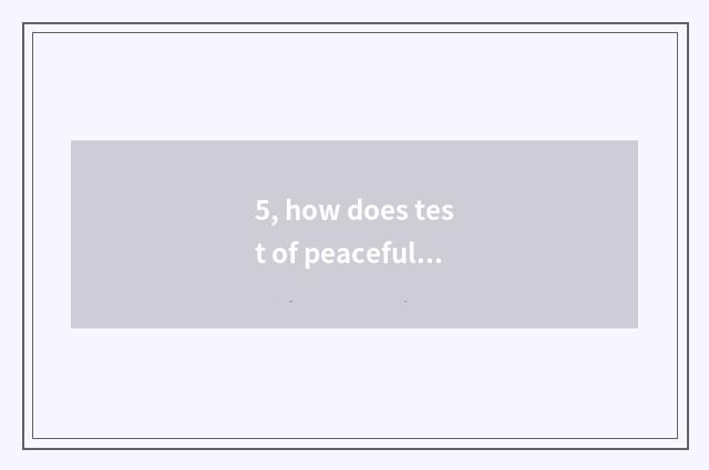 5, how does test of peaceful mental health log onto aid?