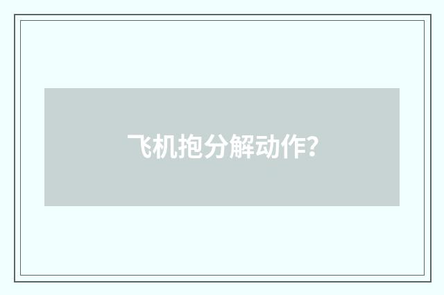飞机抱分解动作?