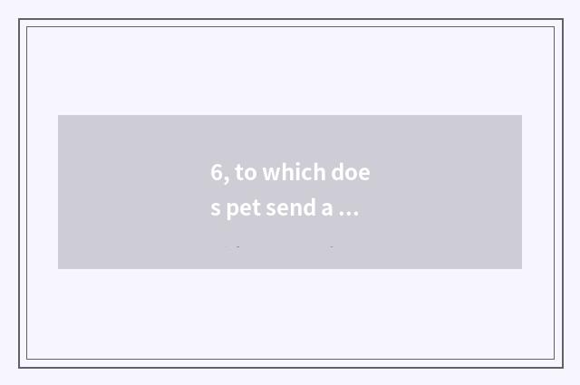 6, to which does pet send a person platform?