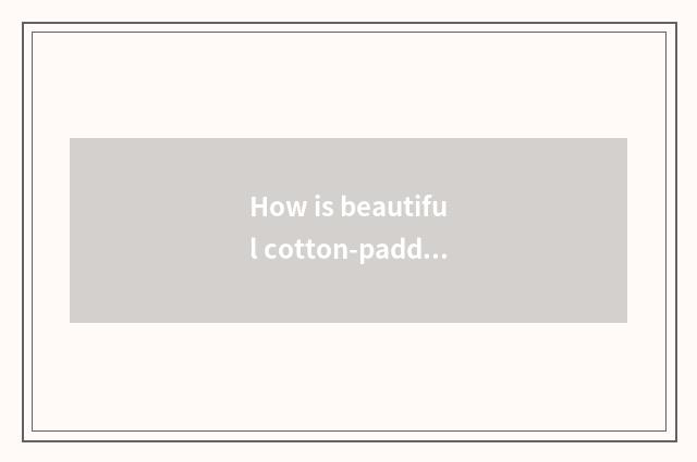How is beautiful cotton-padded jacket tie-in give vogue?