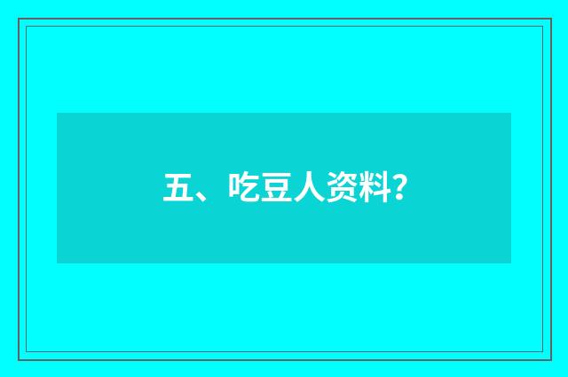 五、吃豆人资料？