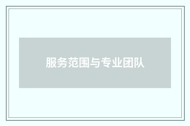 服务范围与专业团队