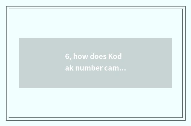 6, how does Kodak number camera upload a photograph to arrive computer?