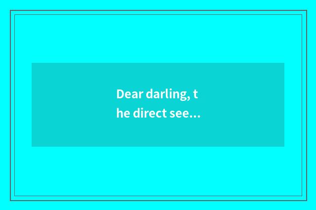 Dear darling, the direct seeding attributive that you refer applies for to was n