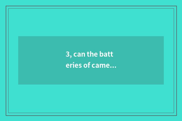3, can the batteries of camera of Suo Ni number charge with other charger?