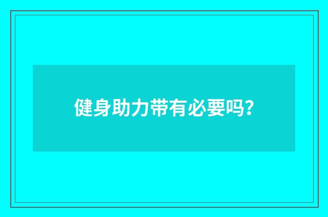 健身助力带有必要吗？
