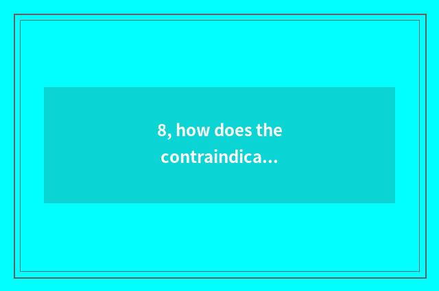 8, how does the contraindication of game of 6 awn star play?
