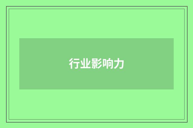 行业影响力