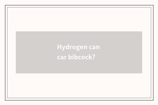 Hydrogen can car bibcock?