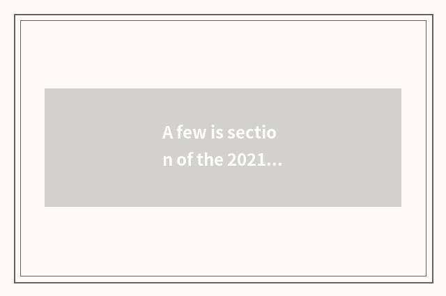 A few is section of the 2021 travel that do not have stannum?