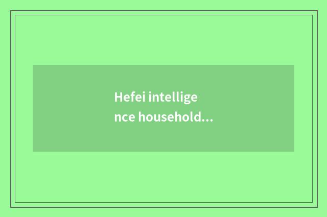 Hefei intelligence household experiences house function introduces