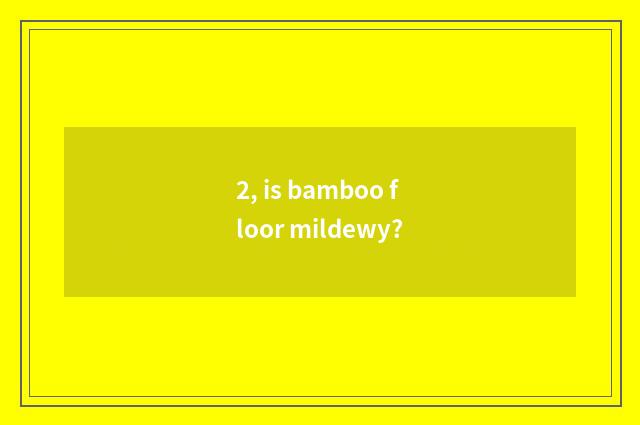 2, is bamboo floor mildewy?