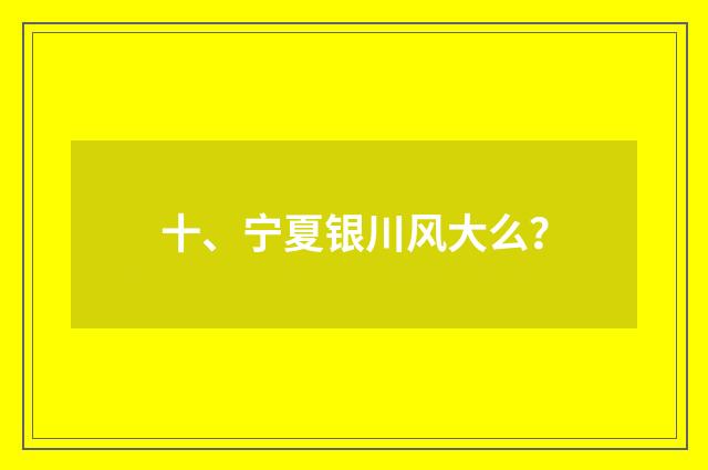 十、宁夏银川风大么？