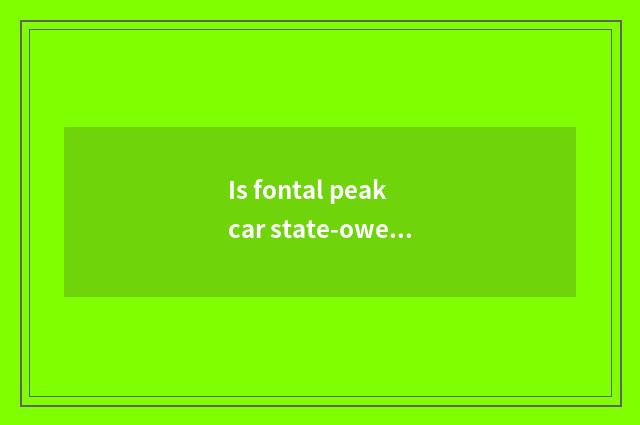 Is fontal peak car state-owend enterprise or center look forward to?