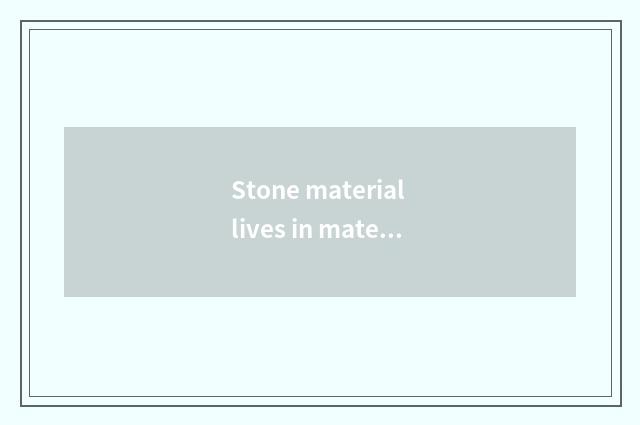 Stone material lives in material