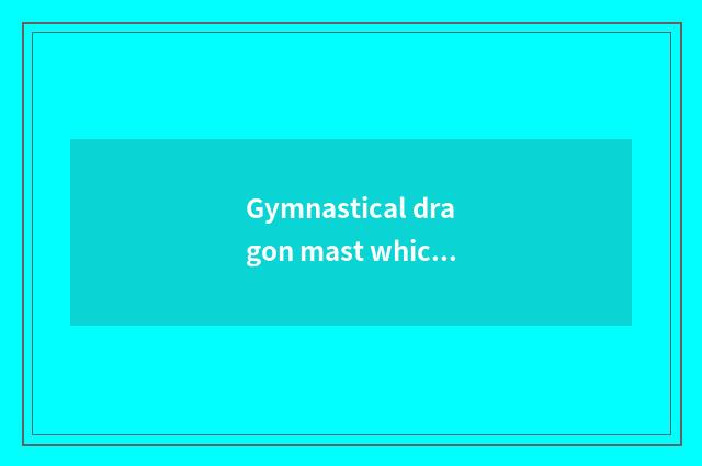 Gymnastical dragon mast which brand is good?