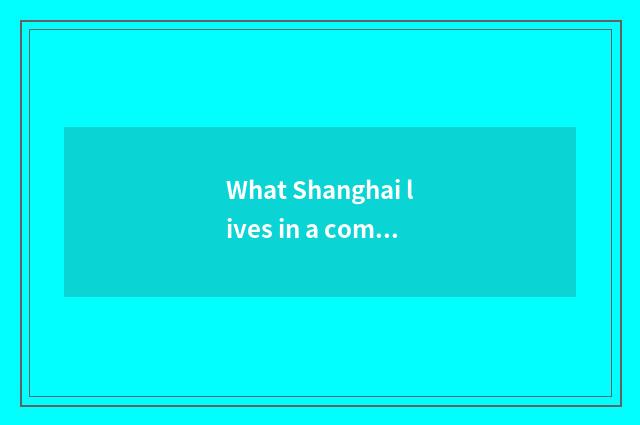 What Shanghai lives in a company is arisen