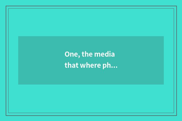 One, the media that where phoenix finance and economics is?