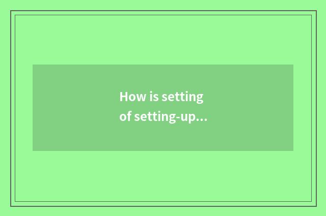 How is setting of setting-up exercise direct seeding installed?