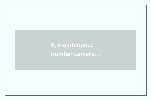 6, maintenance number camera, how to give digital camera discharge?