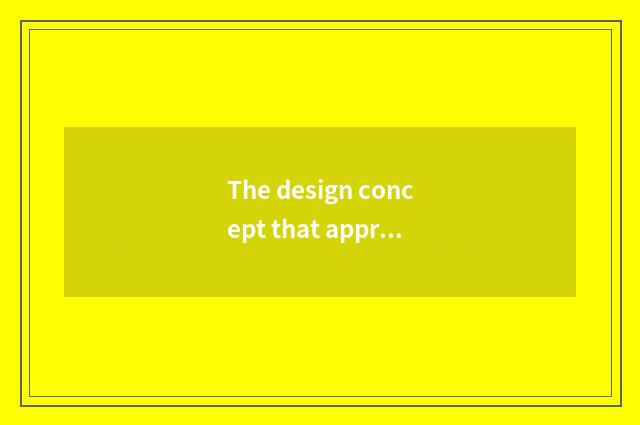 The design concept that appropriate home lives in