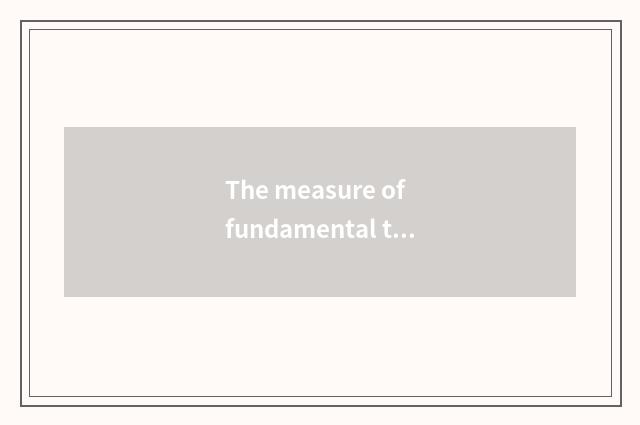 The measure of fundamental test line?