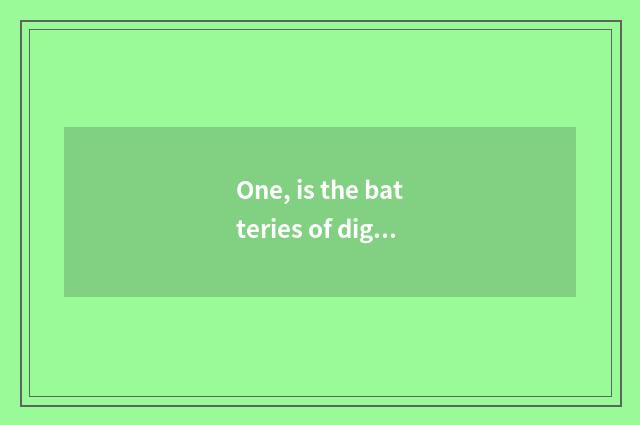 One, is the batteries of digital camera general?