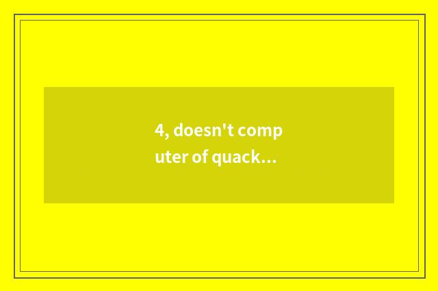 4, doesn't computer of quack finance and economics download?