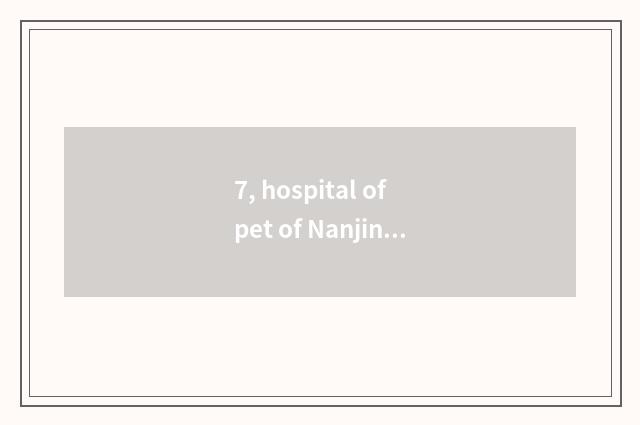 7, hospital of pet of Nanjing where home sees a doctor to parrot?