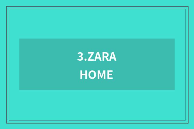 3.ZARA HOME