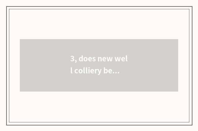 3, does new well colliery belong to natural disaster?
