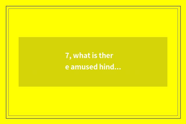 7, what is there amused hind palace game?