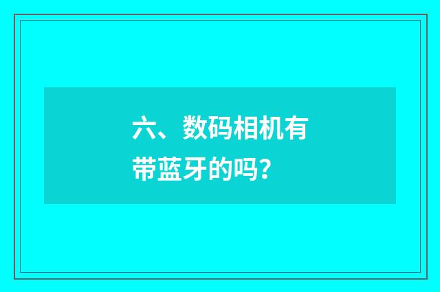 六、数码相机有带蓝牙的吗？