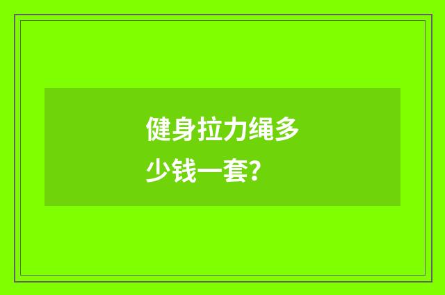 健身拉力绳多少钱一套？