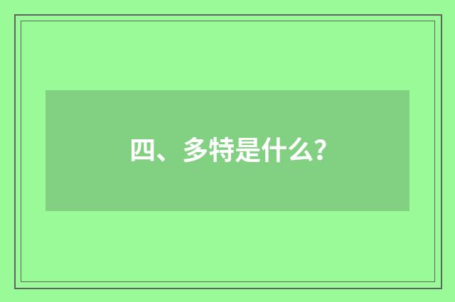 四、多特是什么?